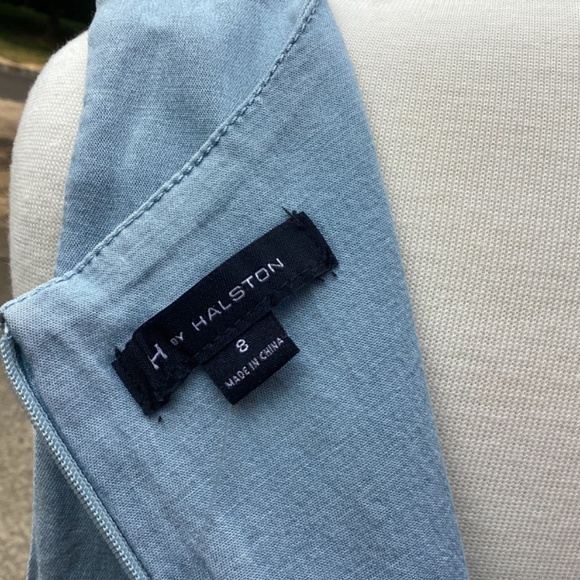 H by Halston Denim jumpsuits light blue size 8 draw string elastic waist - Picture 10 of 12